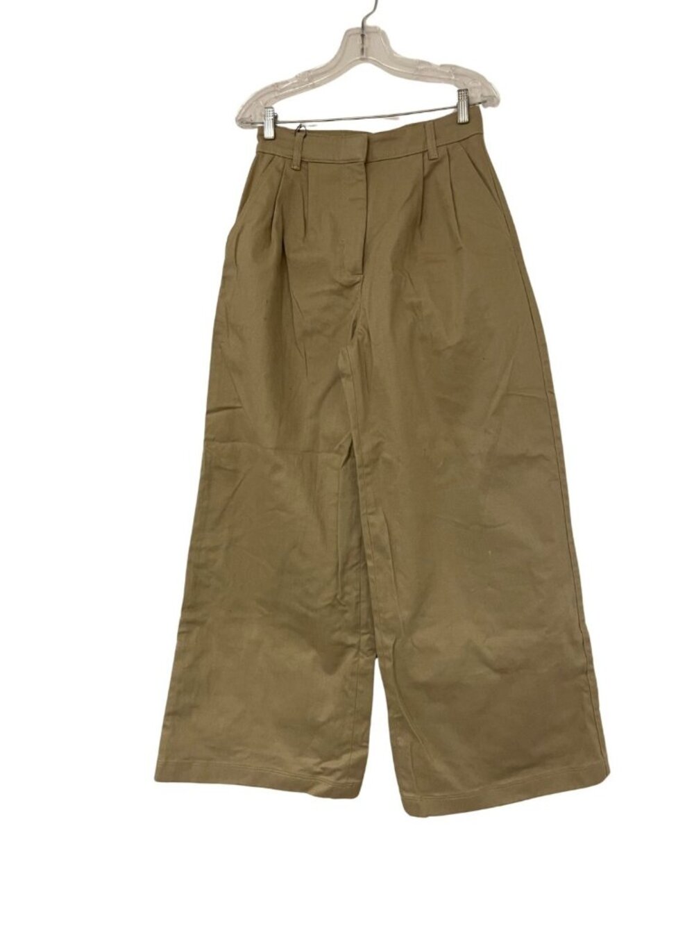 Massimo Dutti Womens Pants EU 36 US 4 Beige High-Waisted Pleated 5058/558 NWOT